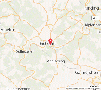 Map of Eichstätt, Bavaria
