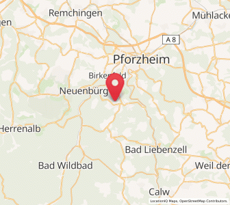 Map of Engelsbrand, Baden-Wurttemberg