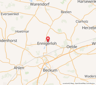 Map of Ennigerloh, North Rhine-Westphalia