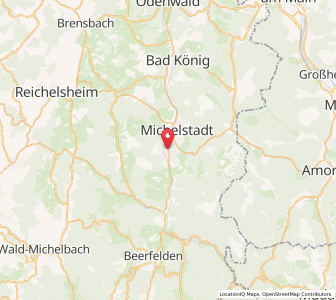 Map of Erbach, Hesse