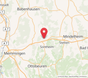 Map of Erkheim, Bavaria