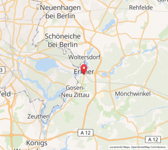 Map of Erkner, Brandenburg