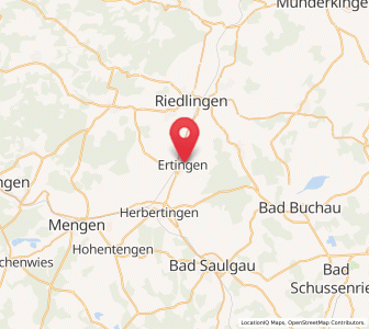 Map of Ertingen, Baden-Wurttemberg