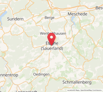 Map of Eslohe, North Rhine-Westphalia