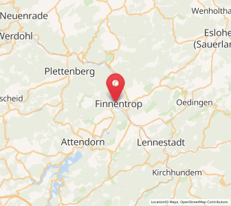 Map of Finnentrop, North Rhine-Westphalia