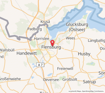 Map of Flensburg, Schleswig-Holstein