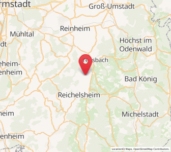 Map of Fränkisch-Crumbach, Hesse
