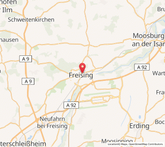 Map of Freising, Bavaria