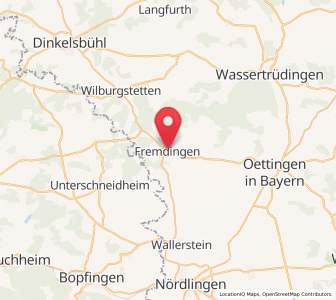 Map of Fremdingen, Bavaria