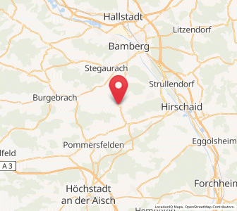 Map of Frensdorf, Bavaria
