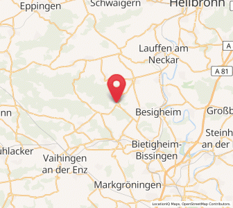 Map of Freudental, Baden-Wurttemberg