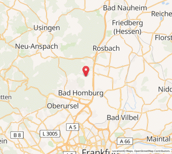 Map of Friedrichsdorf, Hesse