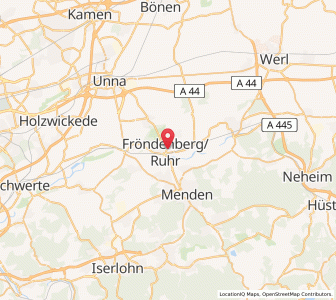 Map of Fröndenberg, North Rhine-Westphalia