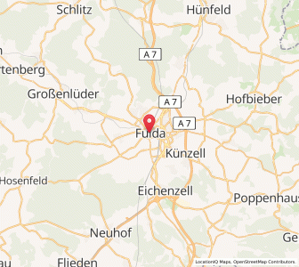 Map of Fulda, Hesse