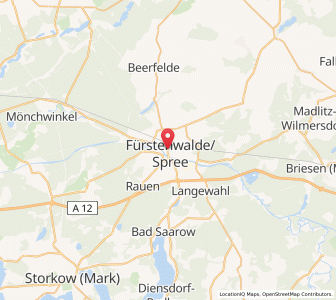 Map of Fürstenwalde, Brandenburg