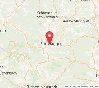 Map of Furtwangen, Baden-Wurttemberg