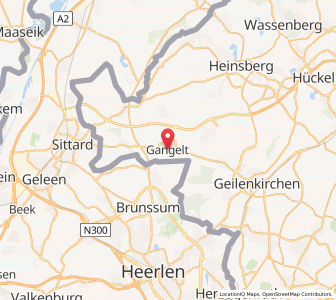 Map of Gangelt, North Rhine-Westphalia