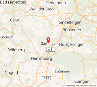 Map of Gärtringen, Baden-Wurttemberg