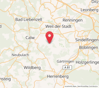Map of Gechingen, Baden-Wurttemberg