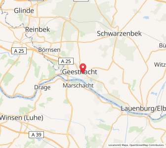 Map of Geesthacht, Schleswig-Holstein