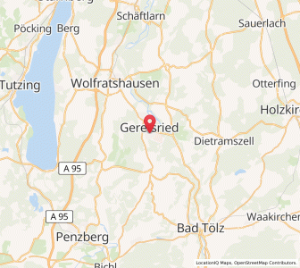 Map of Geretsried, Bavaria