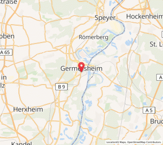 Map of Germersheim, Rheinland-Pfalz