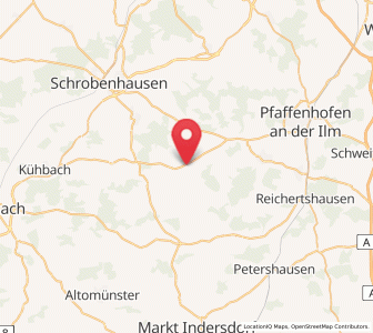 Map of Gerolsbach, Bavaria