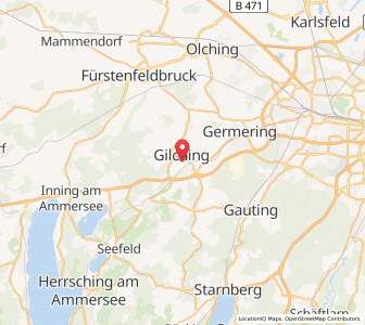 Map of Gilching, Bavaria
