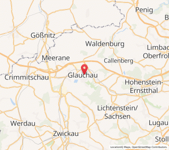 Map of Glauchau, Saxony