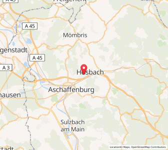 Map of Goldbach, Bavaria