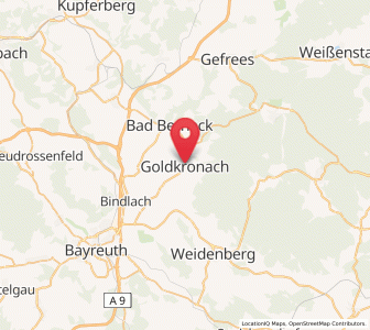 Map of Goldkronach, Bavaria