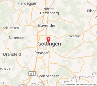 Map of Göttingen, Lower Saxony