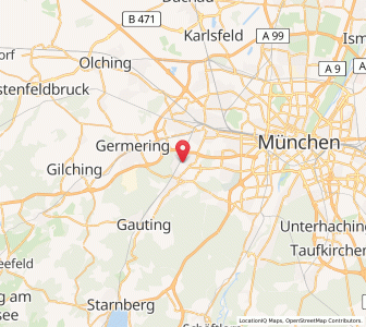 Map of Gräfelfing, Bavaria