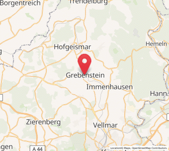 Map of Grebenstein, Hesse
