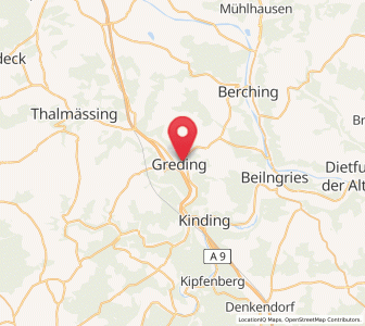 Map of Greding, Bavaria