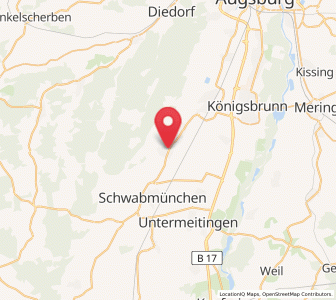 Map of Großaitingen, Bavaria