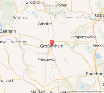 Map of Großenhain, Saxony