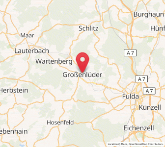 Map of Großenlüder, Hesse