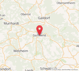 Map of Gschwend, Baden-Wurttemberg