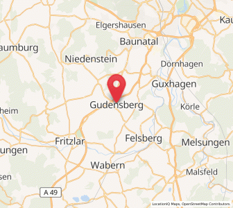 Map of Gudensberg, Hesse