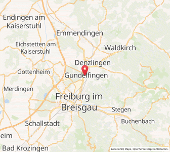 Map of Gundelfingen, Baden-Wurttemberg