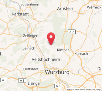 Map of Güntersleben, Bavaria
