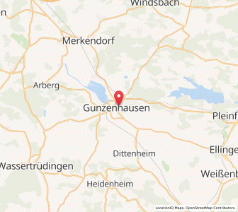 Map of Gunzenhausen, Bavaria