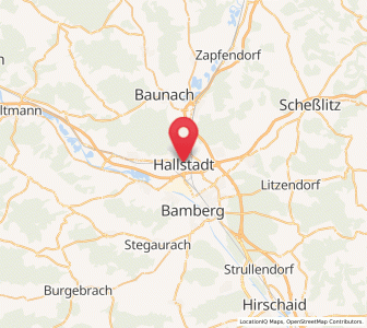 Map of Hallstadt, Bavaria