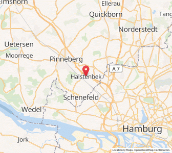 Map of Halstenbek, Schleswig-Holstein