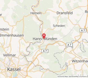 Map of Hannoversch Münden, Lower Saxony