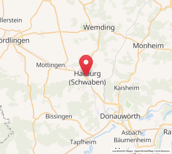 Map of Harburg, Bavaria