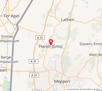 Map of Haren, Lower Saxony