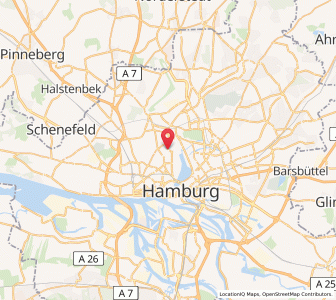 Map of Harvestehude, Hamburg