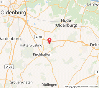 Map of Hatten, Lower Saxony